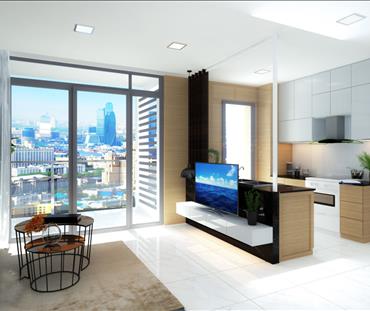 Căn hộ Vinhomes Central Park 2 phòng ngủ phong cách hiện đại