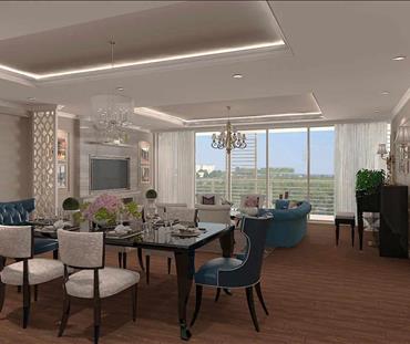 Căn hộ Penthouse Sky Garden phong cách bán cổ điển