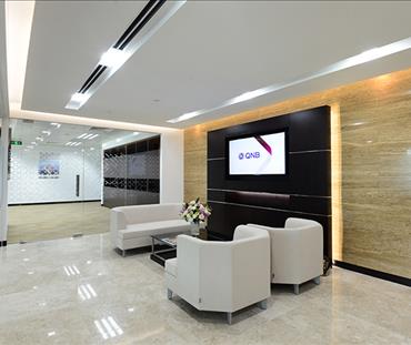Văn phòng Qatar National Bank 200m2 phong cách hiện đại