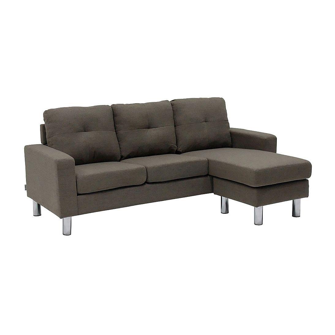 Sofa góc 2 chỗ U JEREMY/CHROME/BROWN/2S