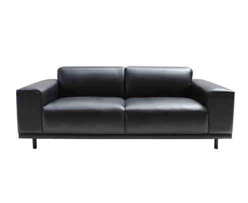 Sofa 3 chỗ BLUNO-PLUS/GENUINE LEATHER/SL BLACK