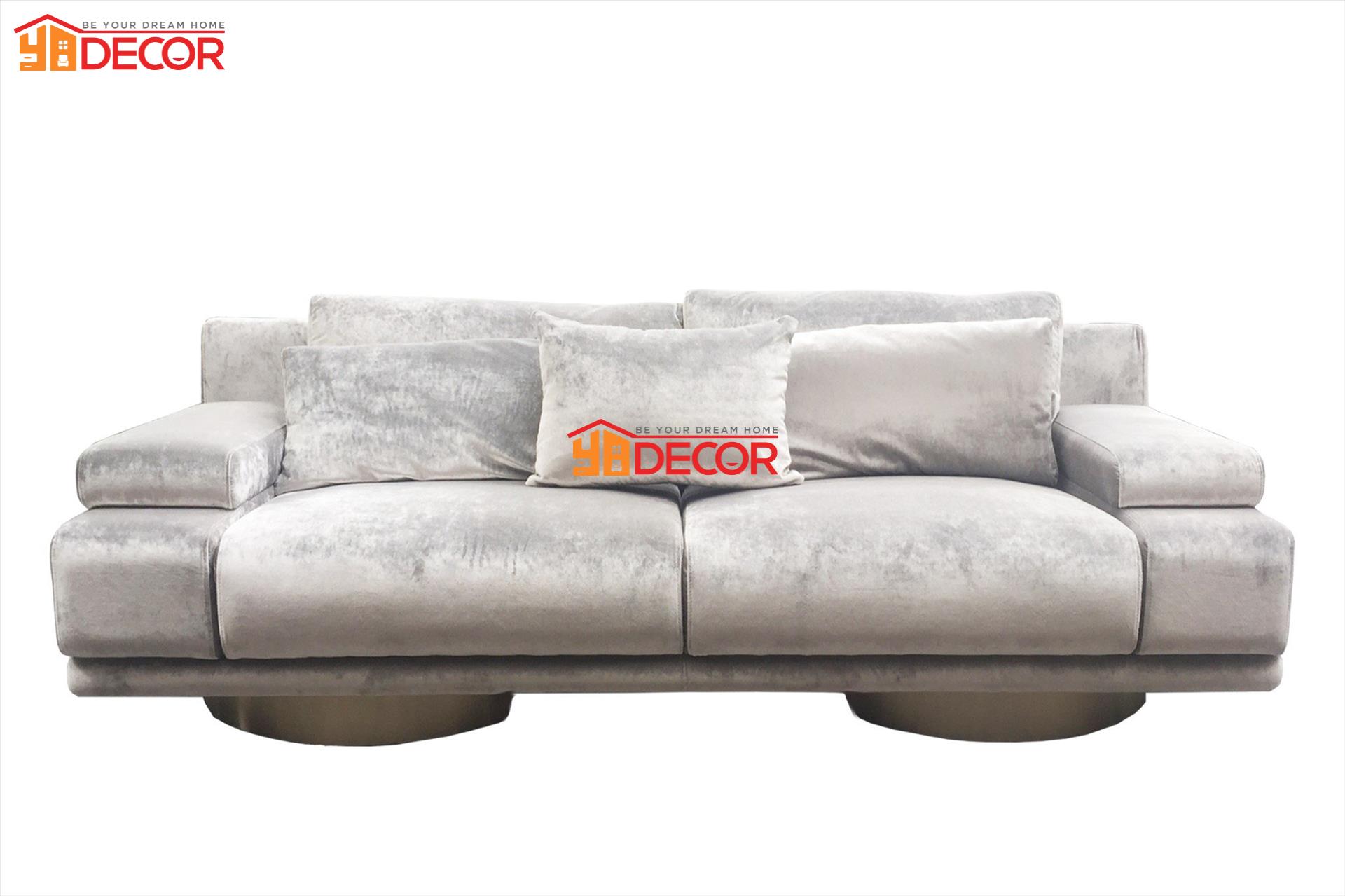 Sofa Carlotta 3 chỗ, xám nhạt