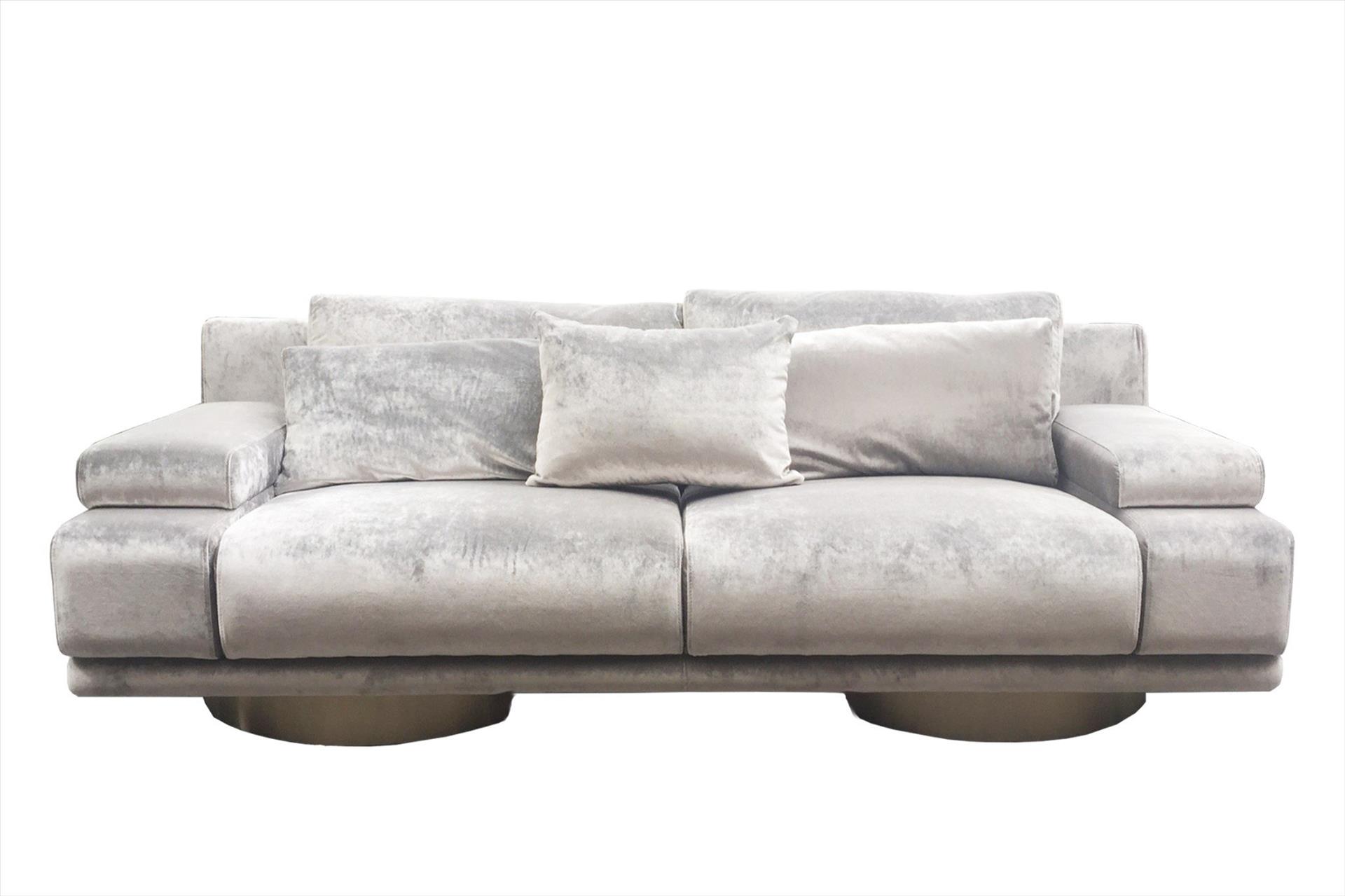 Sofa Carlotta 3 chỗ, xám nhạt