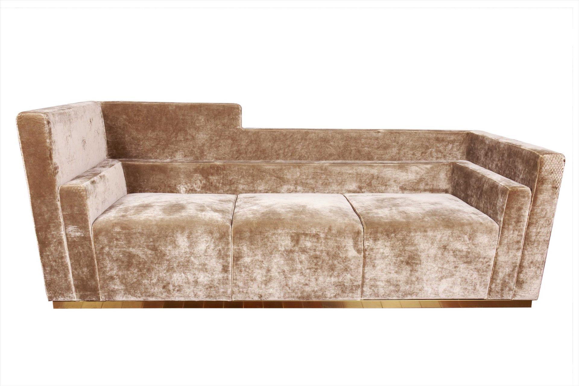 Sofa Giulian 3 chỗ, nâu nhạt