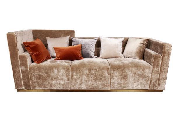 Sofa Giulian 3 chỗ, nâu nhạt