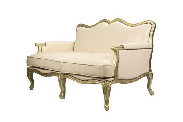 Sofa Chateau Antique 2 chỗ, kem, vải da