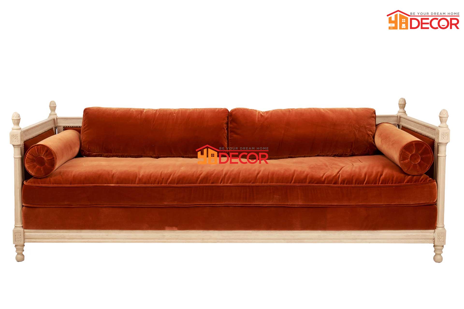 Sofa Christine 3 chỗ, màu cam