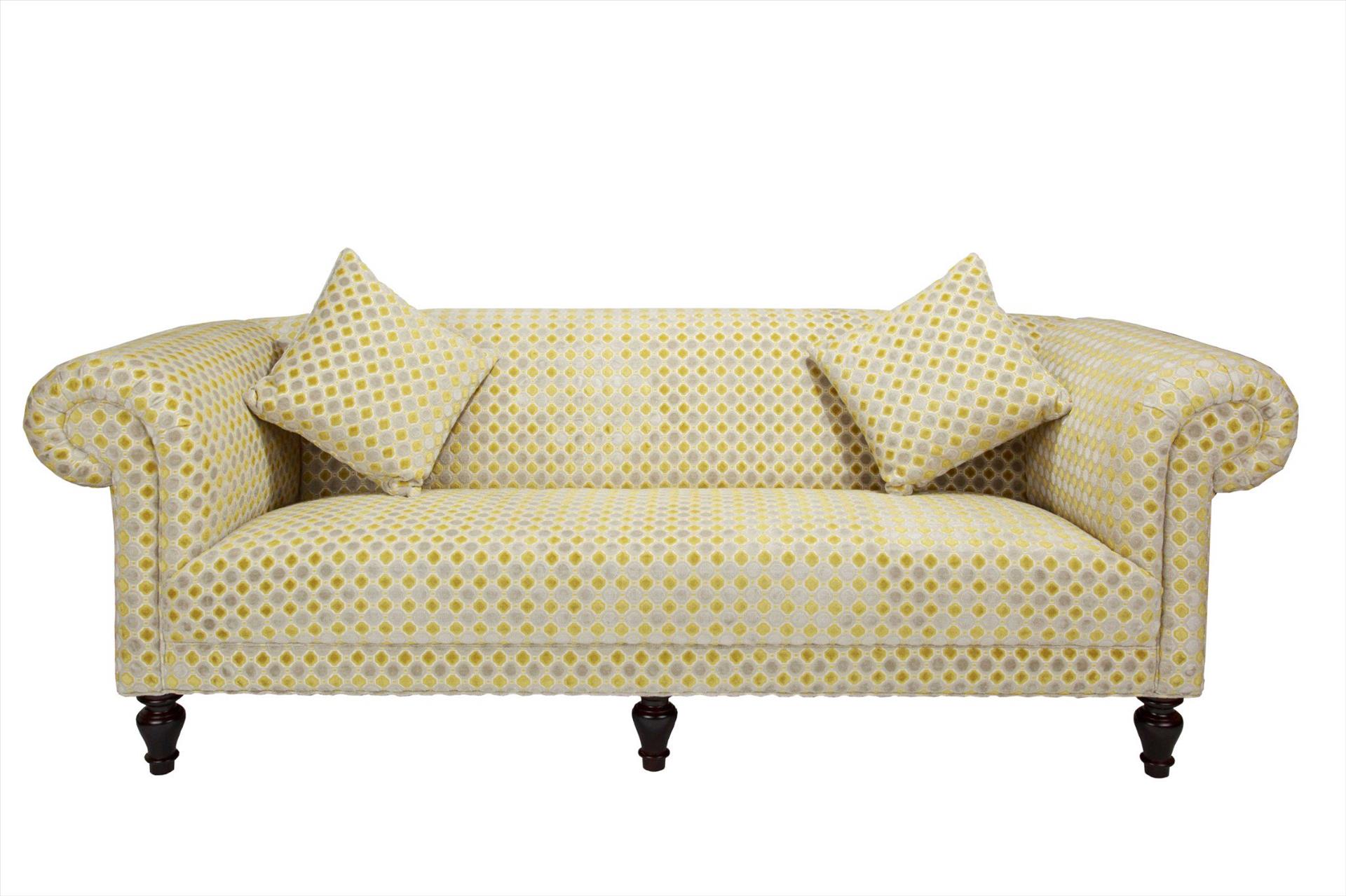 Sofa Jessica 3 chỗ, vàng chấm bi