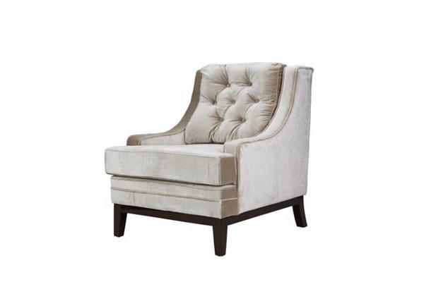 Sofa Amine 1 chỗ, da bóng, kem