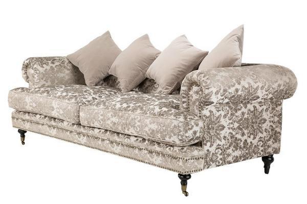 Sofa Claire 3 chỗ, hoa xám