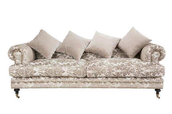 Sofa Claire 3 chỗ, hoa xám