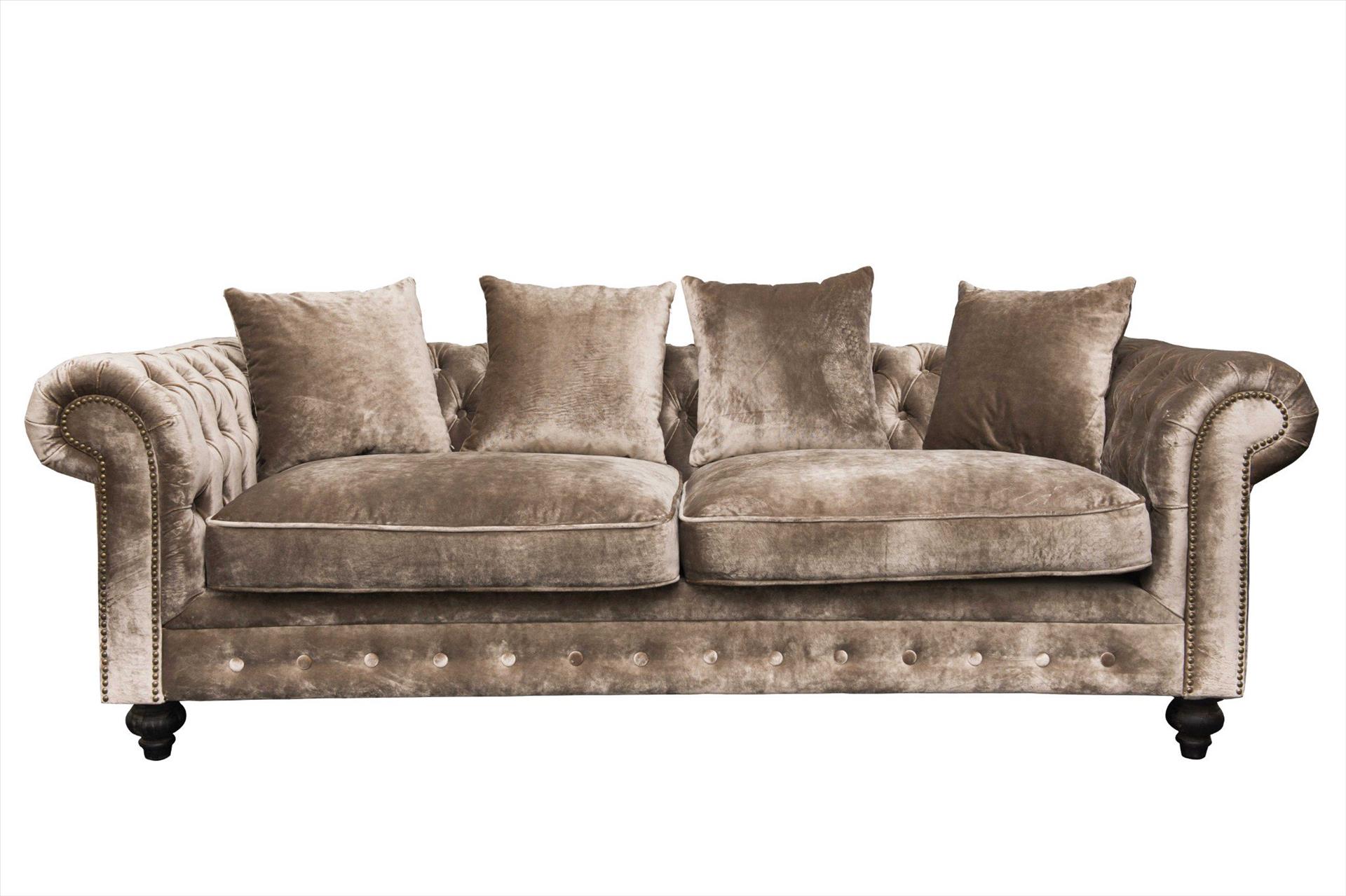 Sofa Sara 3 chỗ, nâu