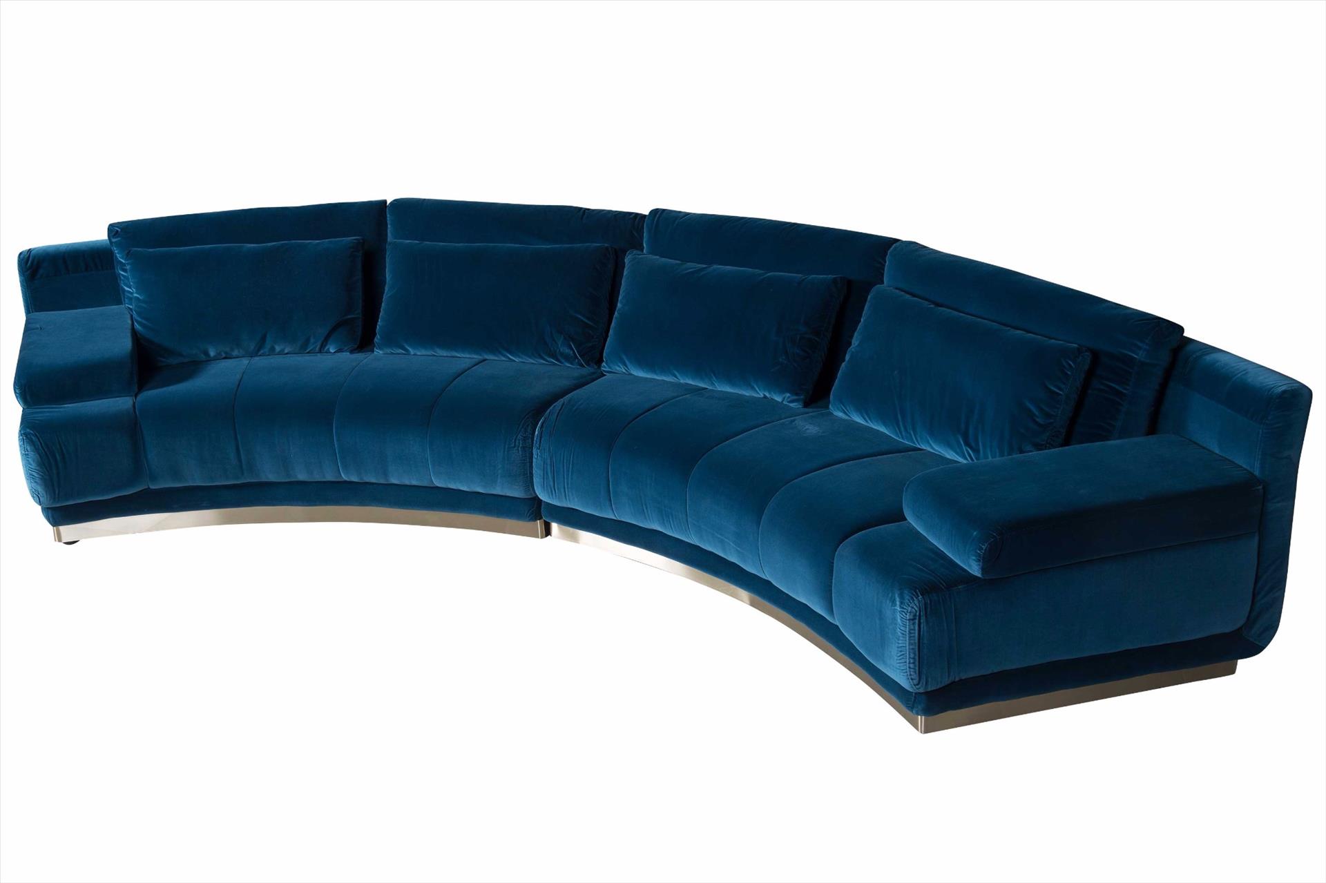 Sofa Pauline cong, màu xanh nước biển