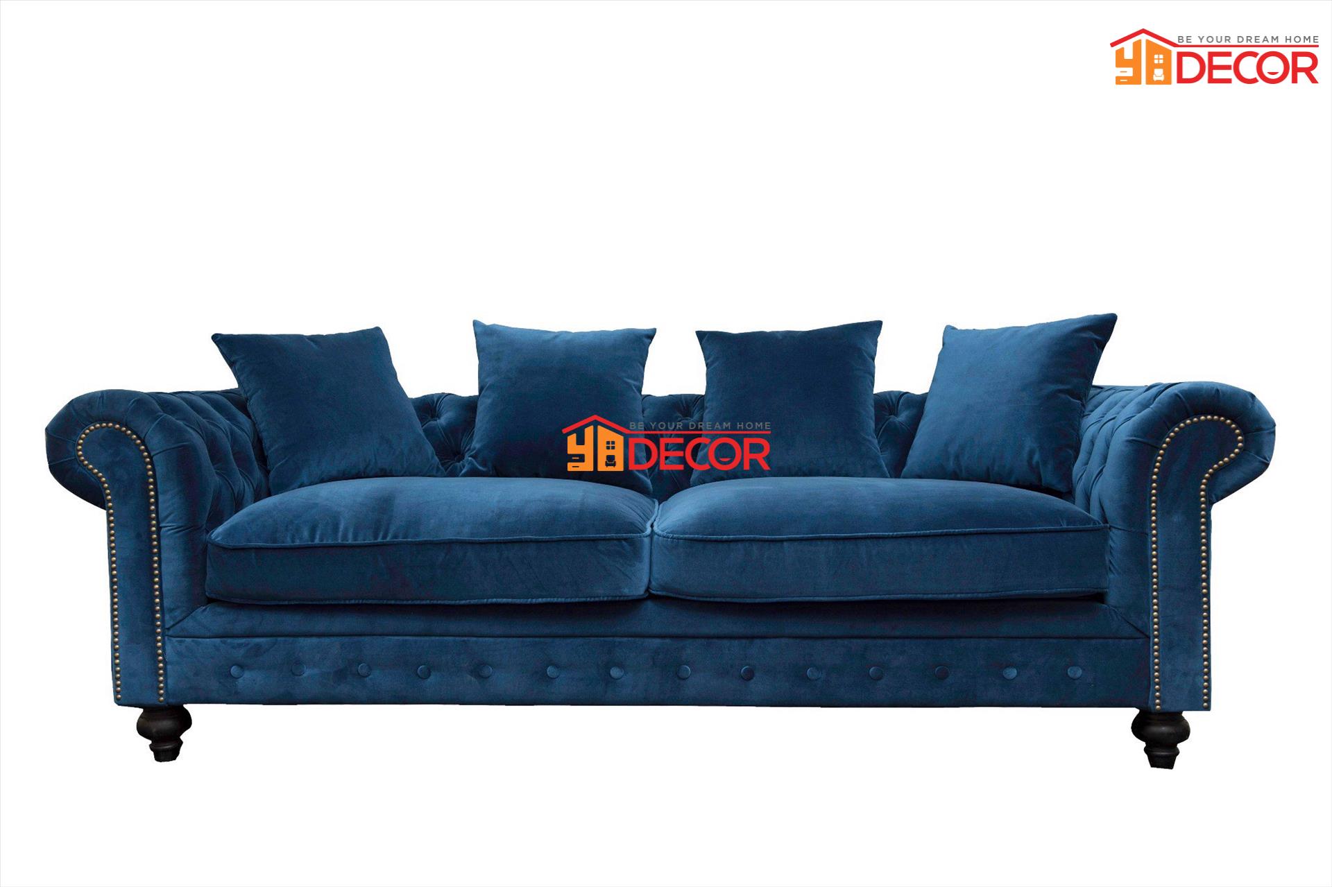 Sofa Sara 3 chỗ, lam tím 