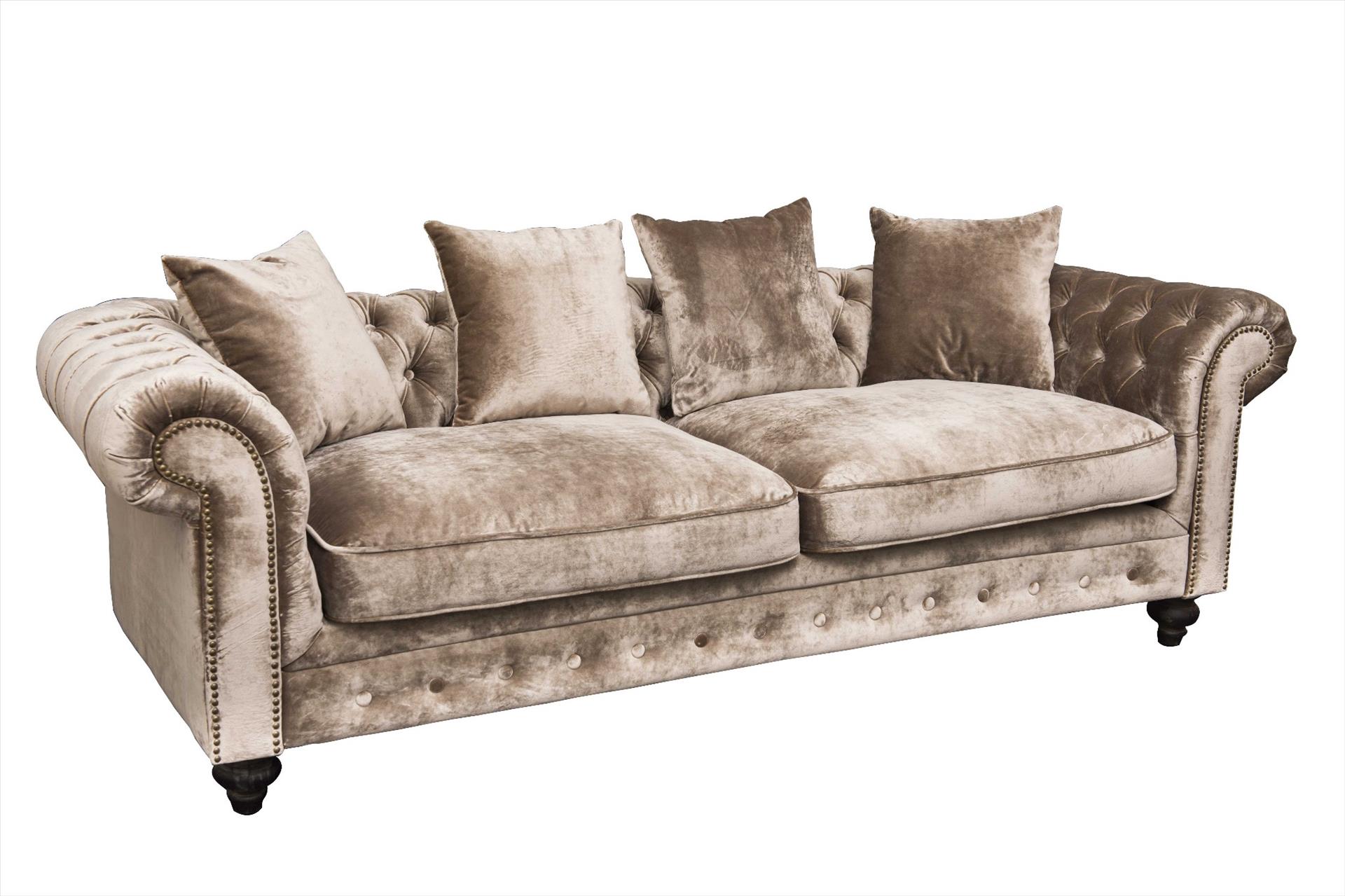 Sofa Sara 3 chỗ, nâu