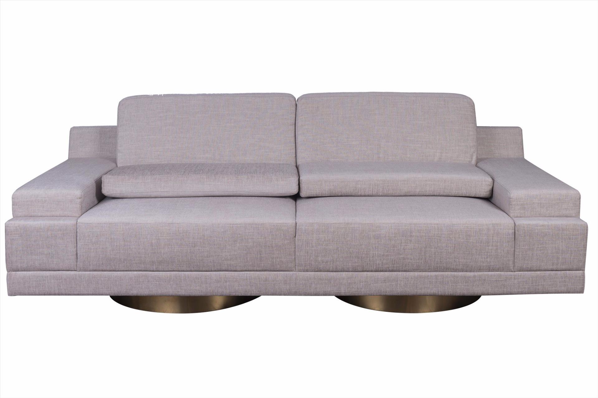 Sofa Carlotta 3 chỗ, ghi nâu