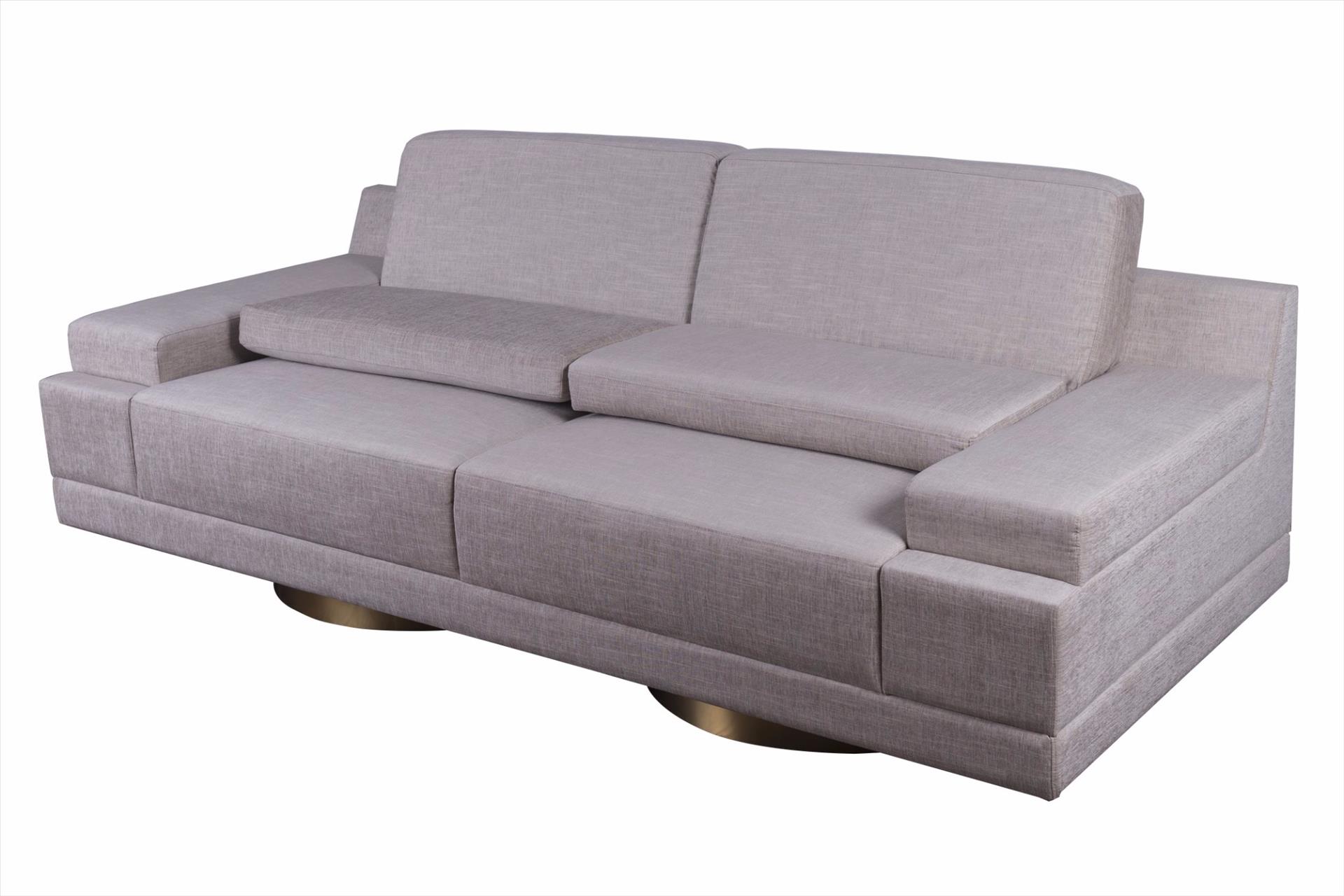 Sofa Carlotta 3 chỗ, ghi nâu