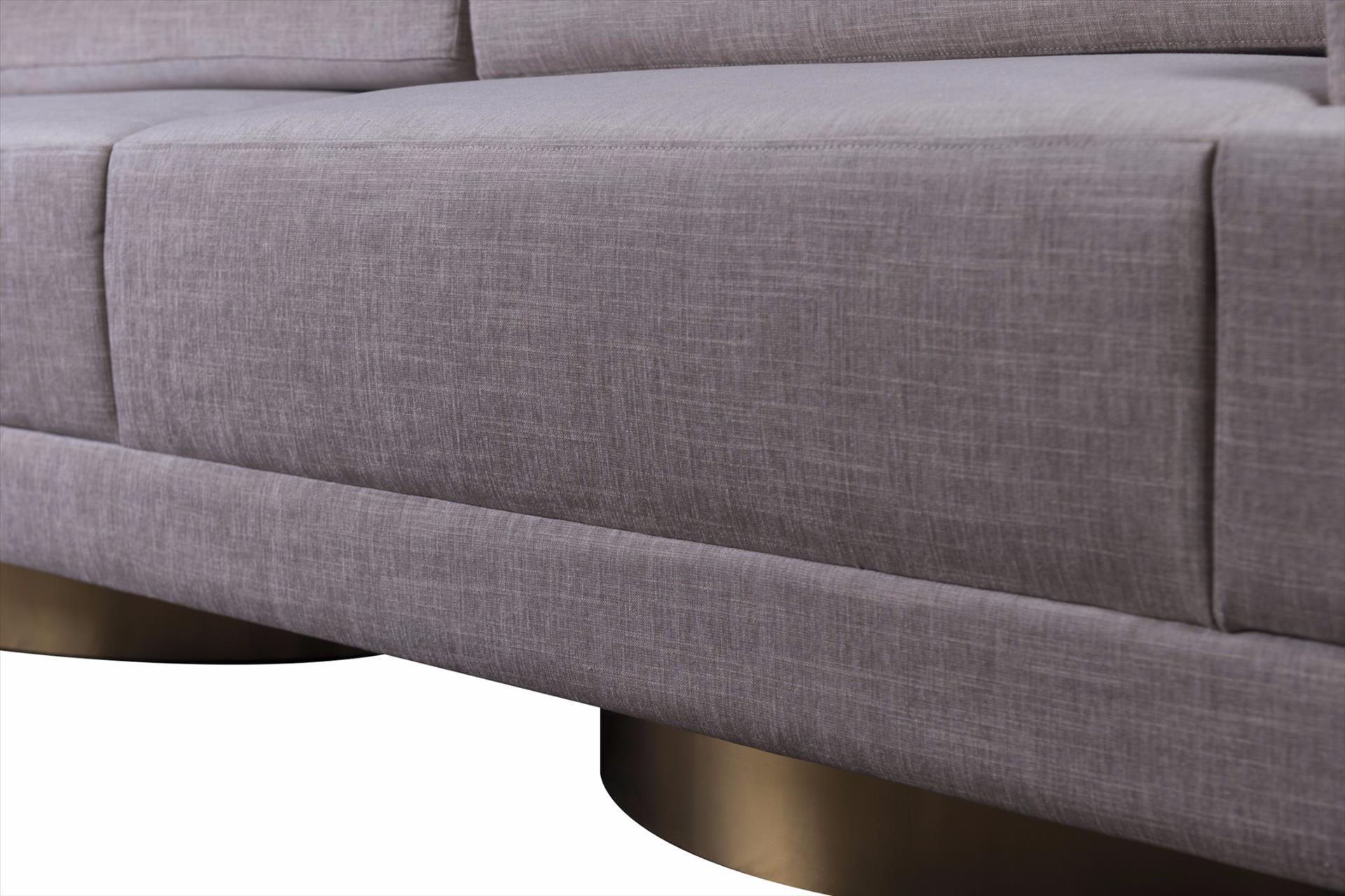 Sofa Carlotta 3 chỗ, ghi nâu