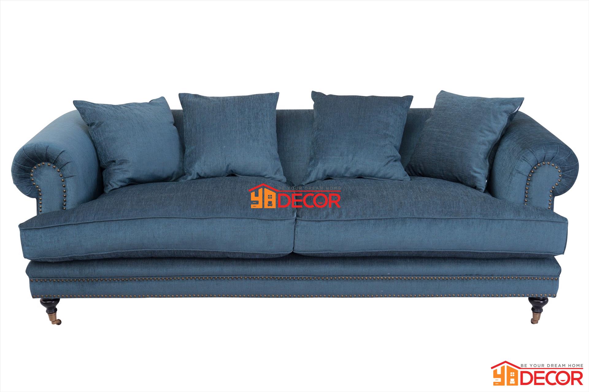 Sofa Claire 3 chỗ, xanh dương