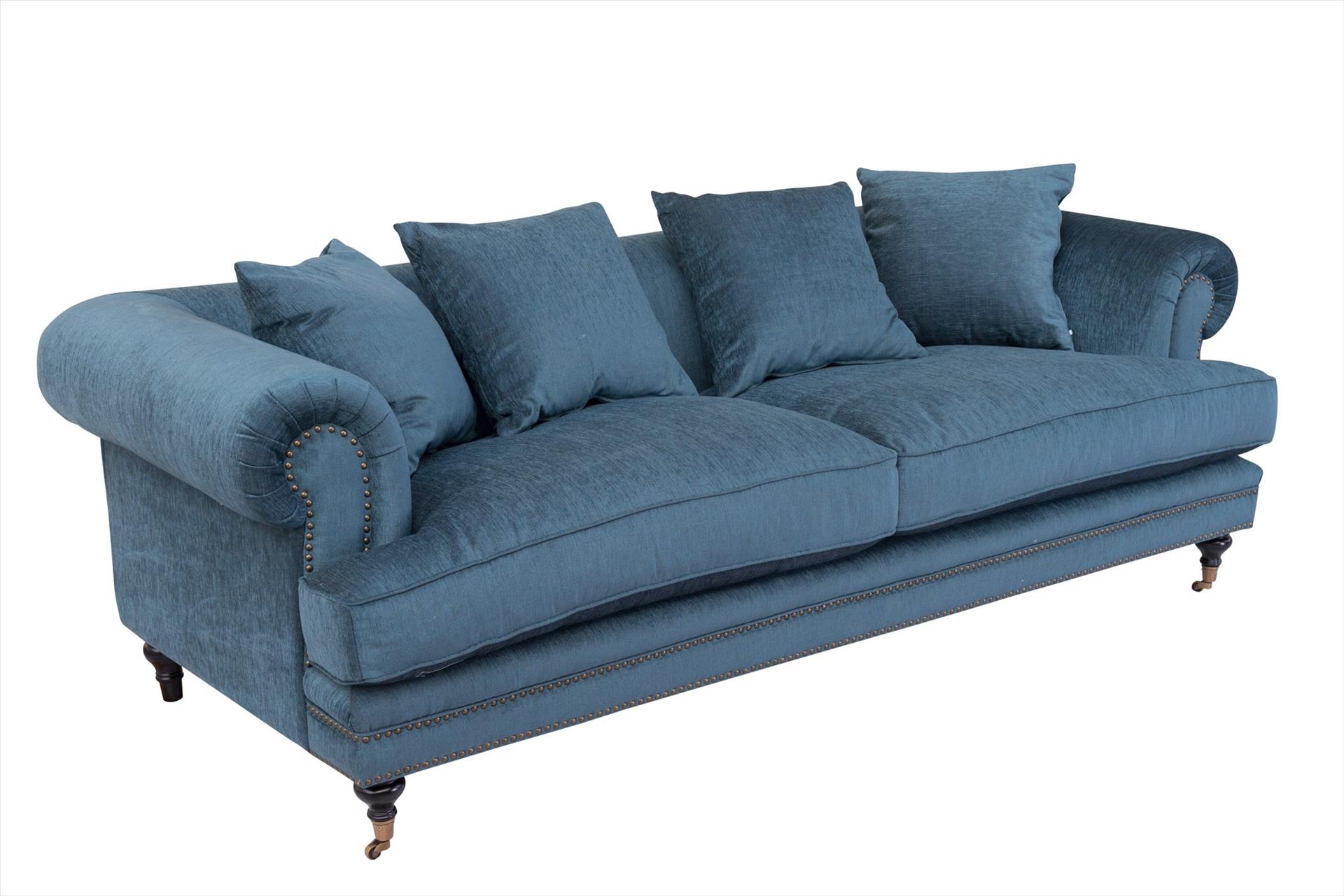 Sofa Claire 3 chỗ, xanh dương