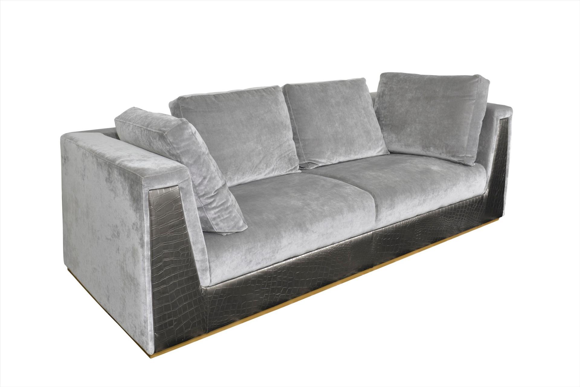 Sofa Camile 3 chỗ, xám bạc