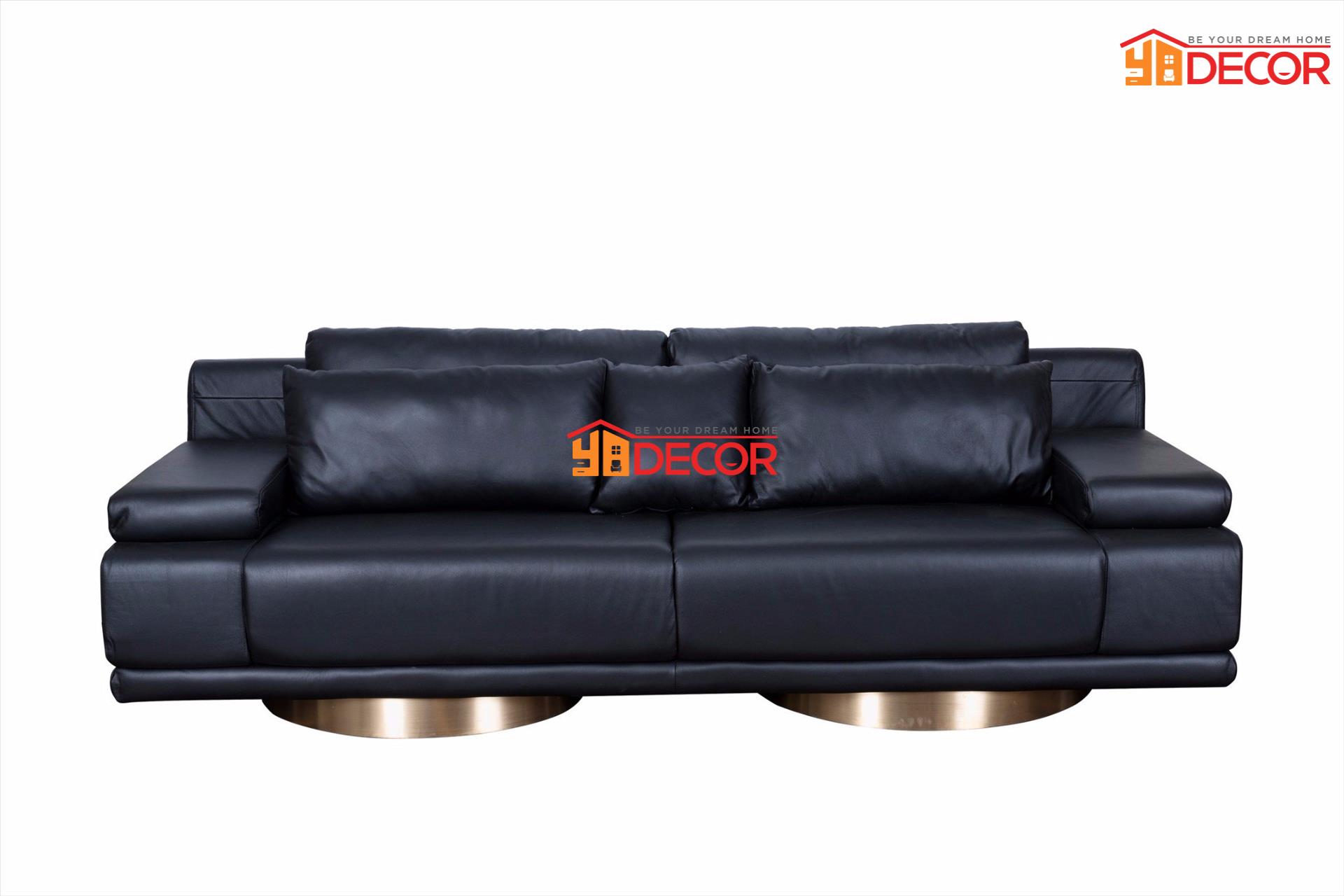 Sofa Carlotta 3 chỗ, da đen