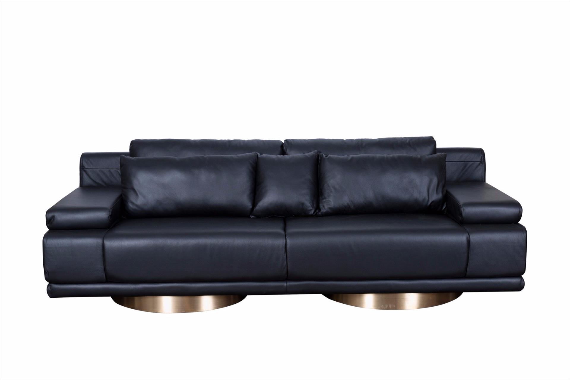 Sofa Carlotta 3 chỗ, da đen