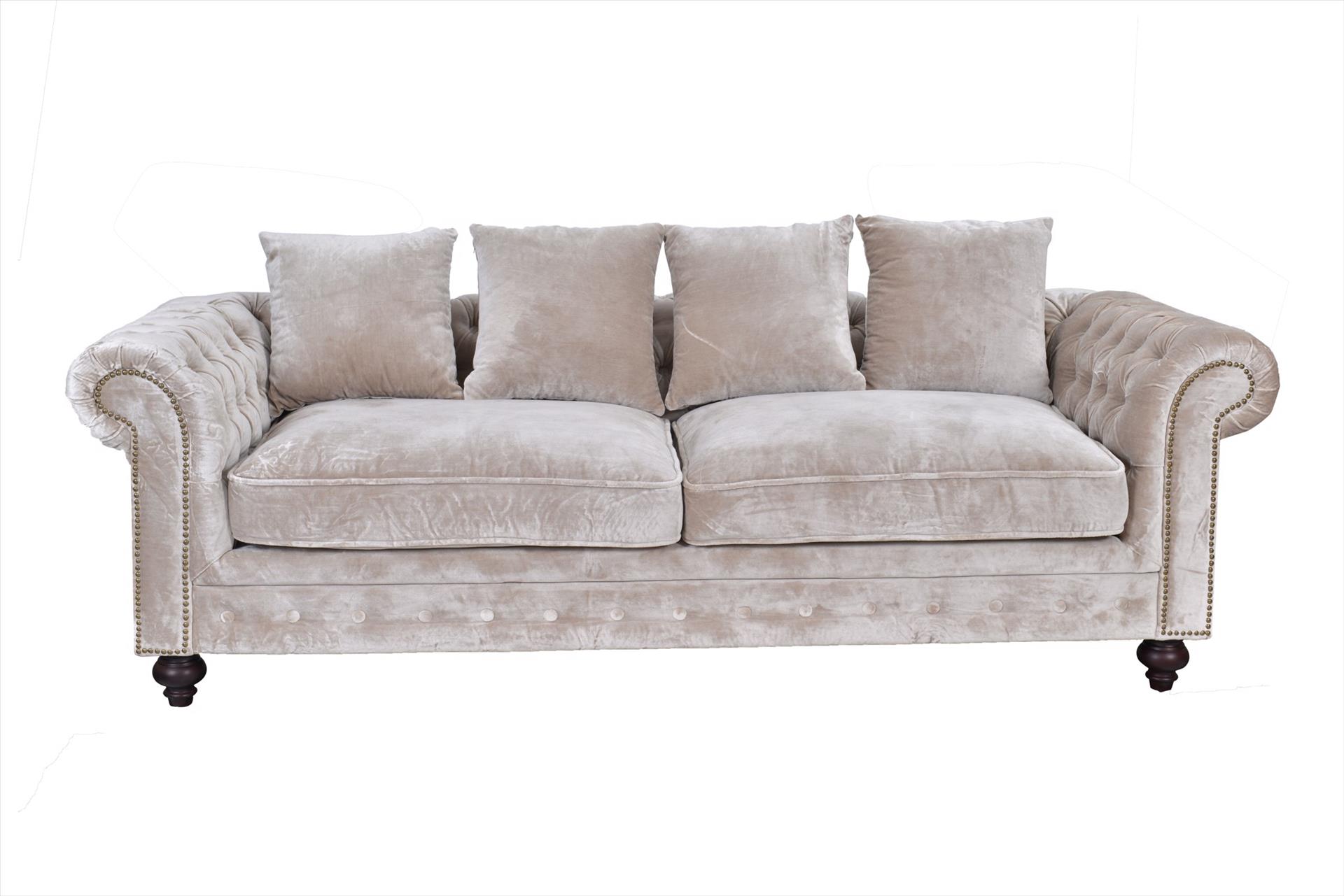 Sofa Sara 3 chỗ, ghi xám