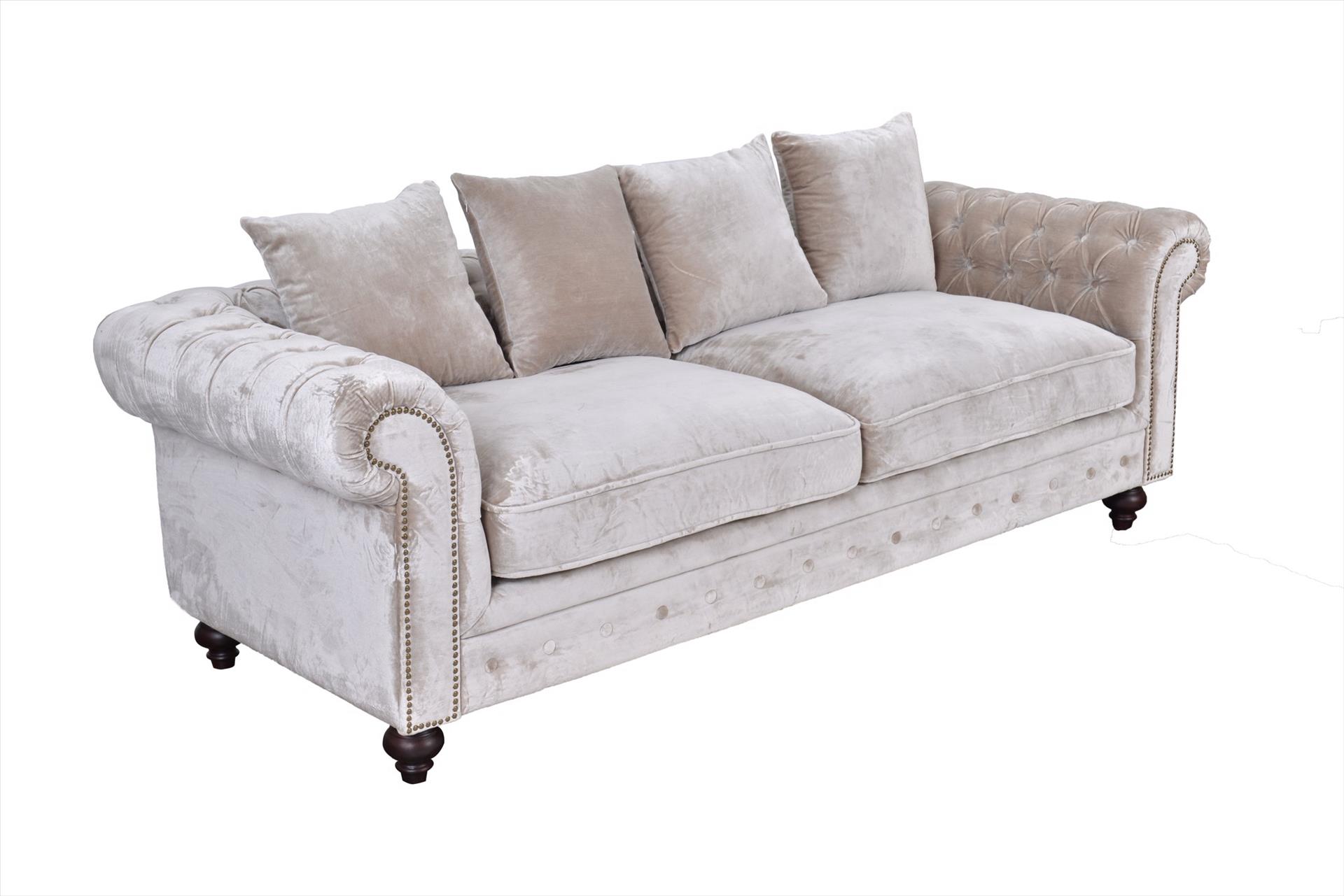 Sofa Sara 3 chỗ, ghi xám