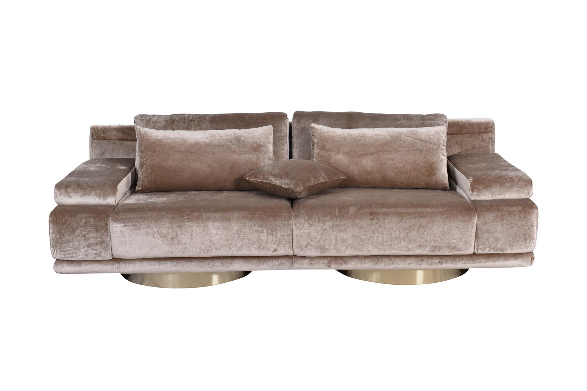 Sofa Carlotta 3 chỗ, nâu nhạt