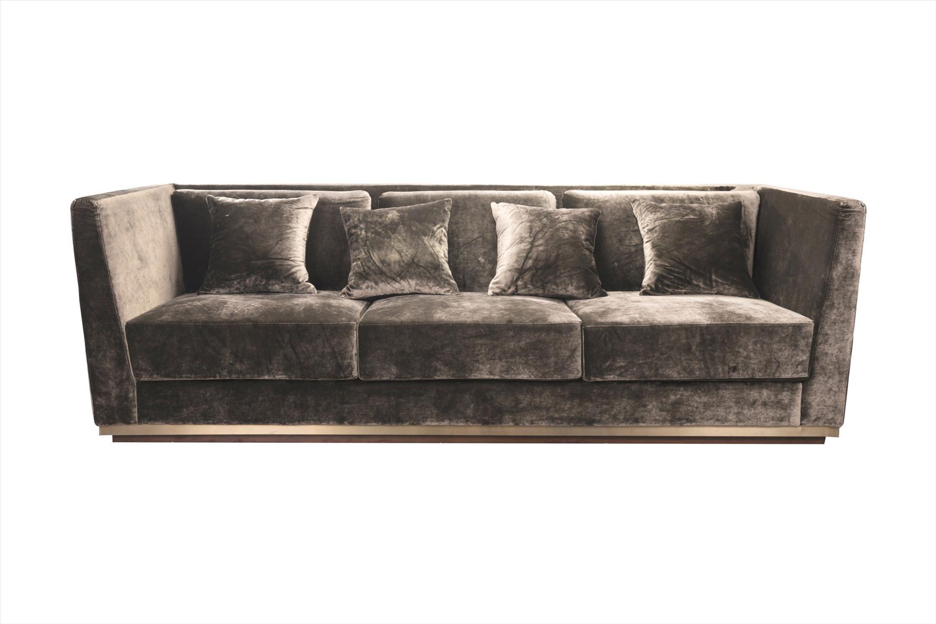 Sofa Louise 4 chỗ, nâu sẫm