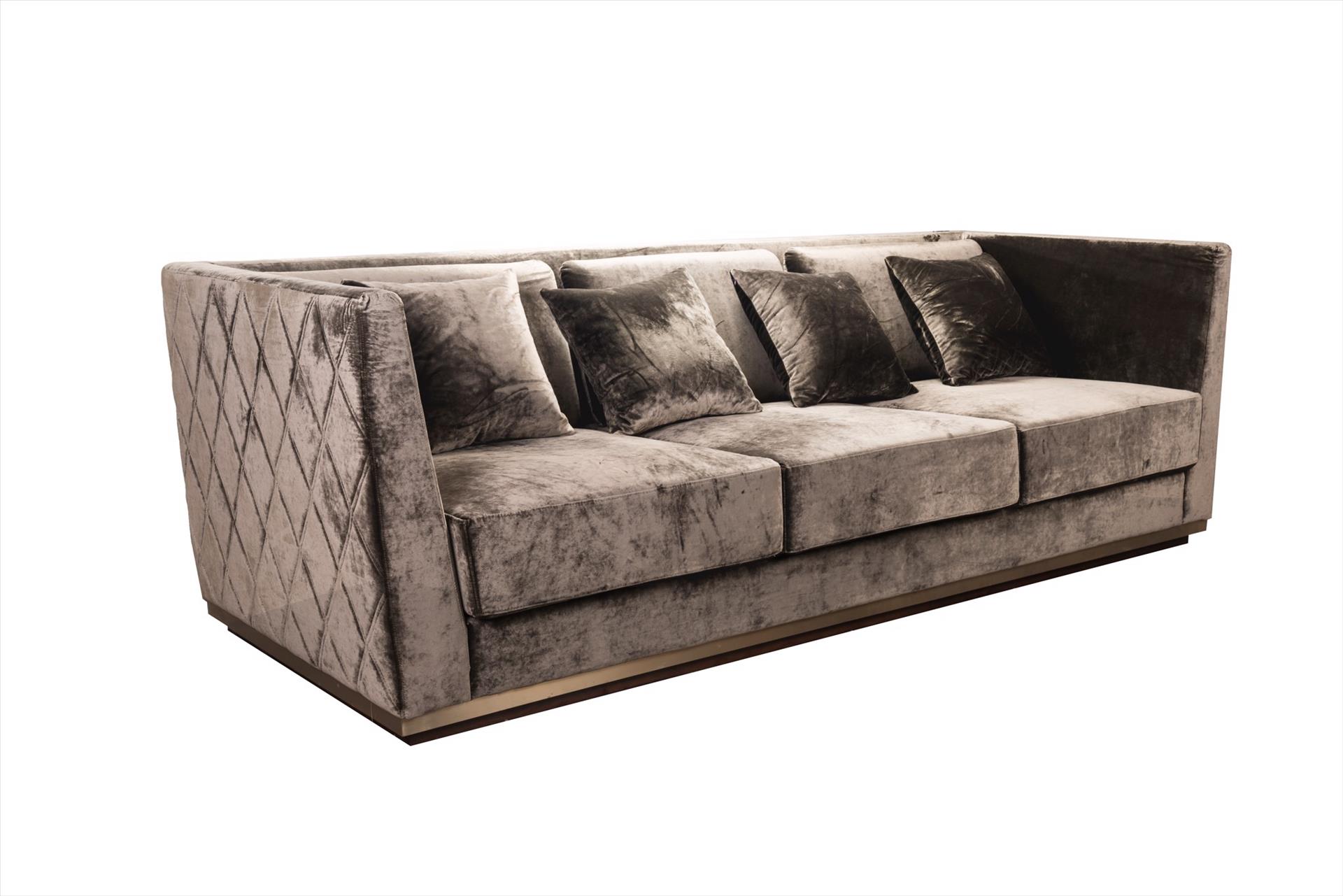 Sofa Louise 4 chỗ, nâu sẫm