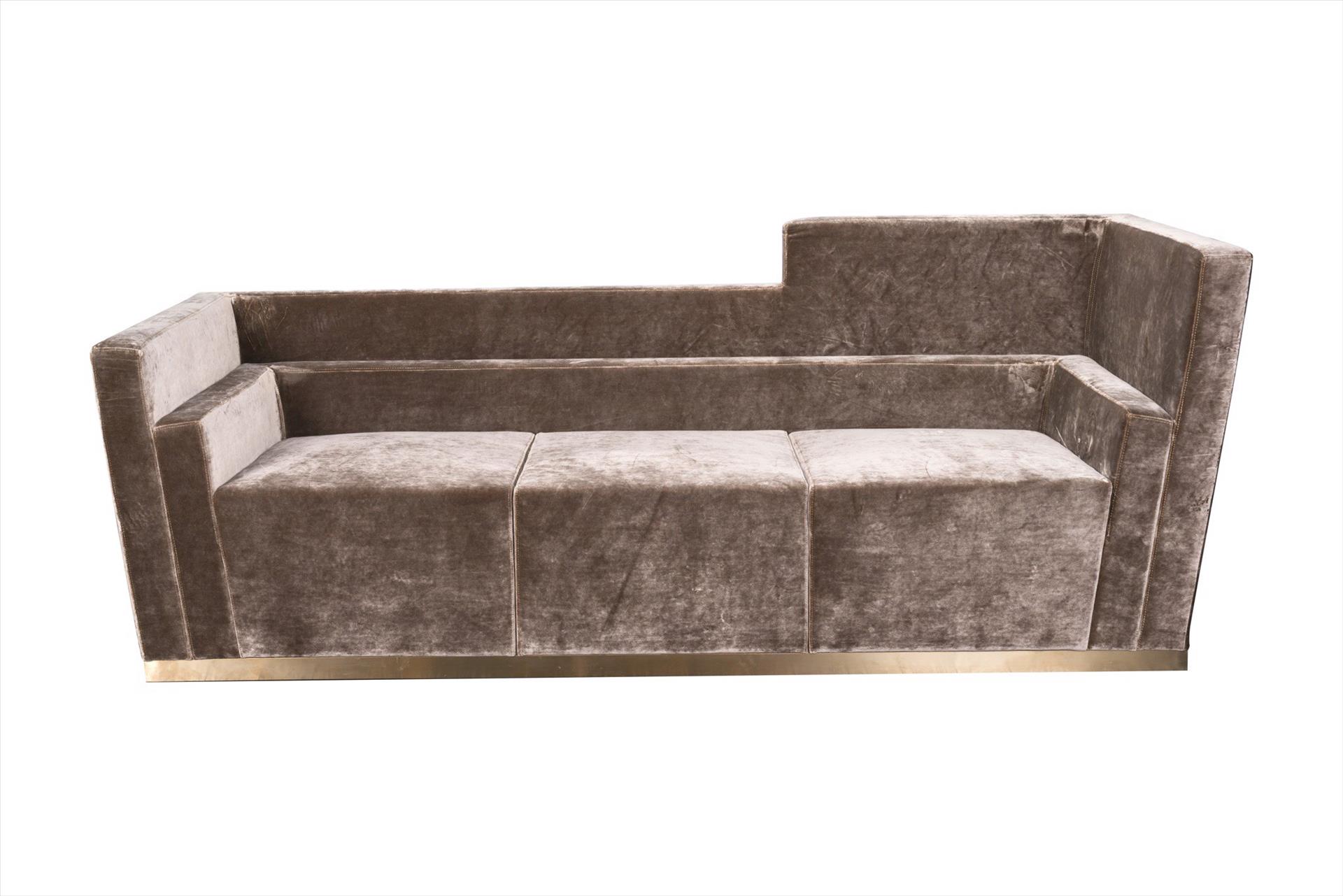 Sofa Giulian 3 chỗ, nâu sẫm