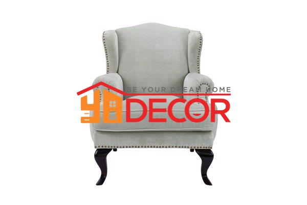 Sofa Charles 1 chỗ chân cao, xám