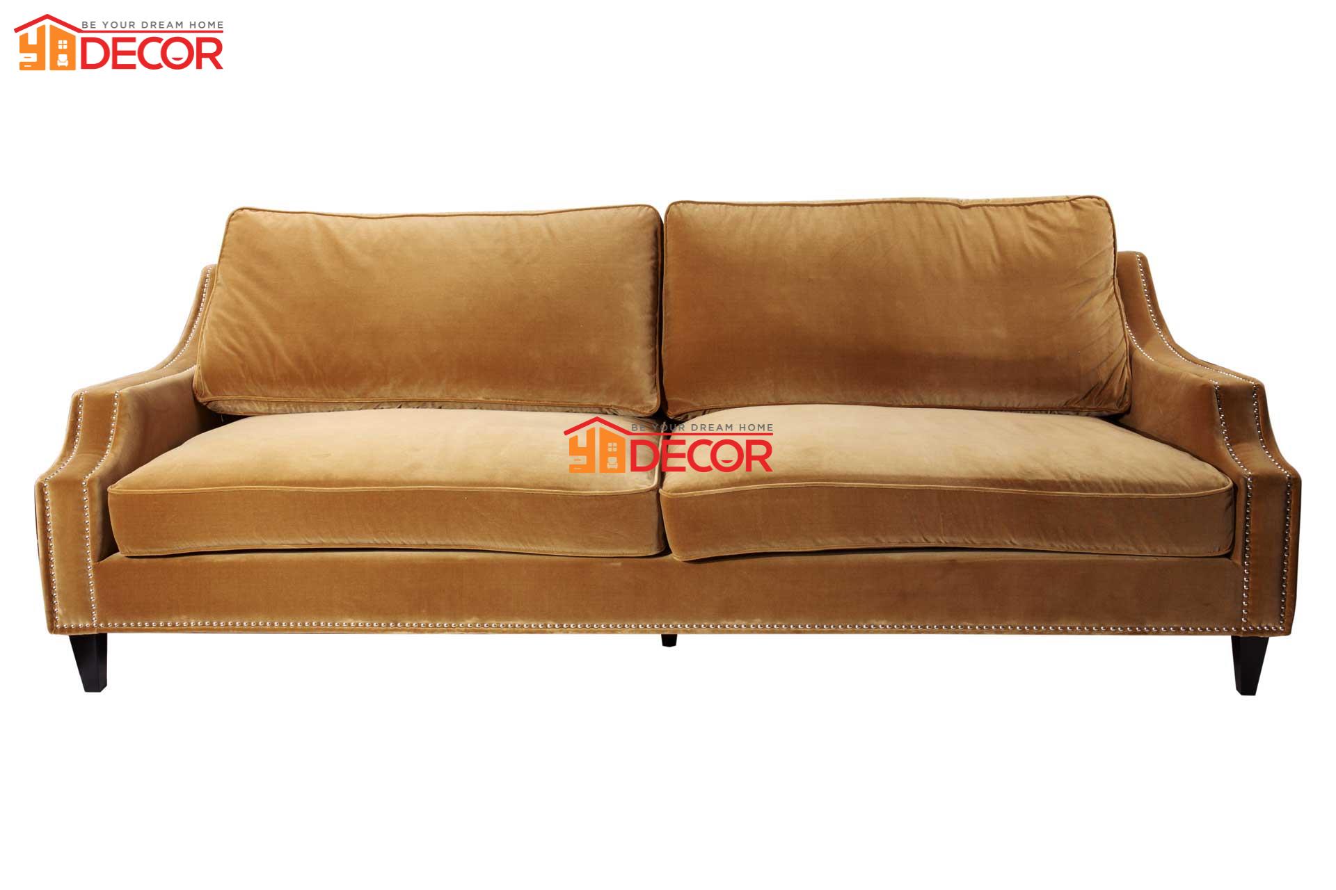 Sofa Marine 3 chỗ, nâu da bò