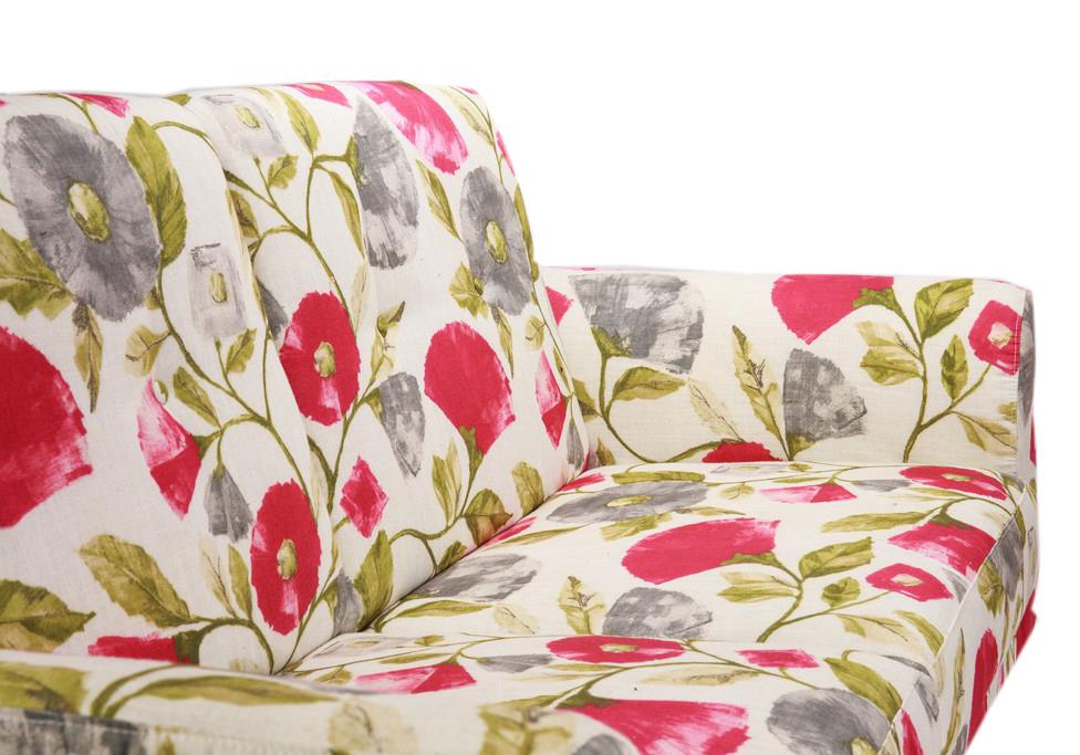 Sofa Audrey 3 chỗ, hoa đỏ