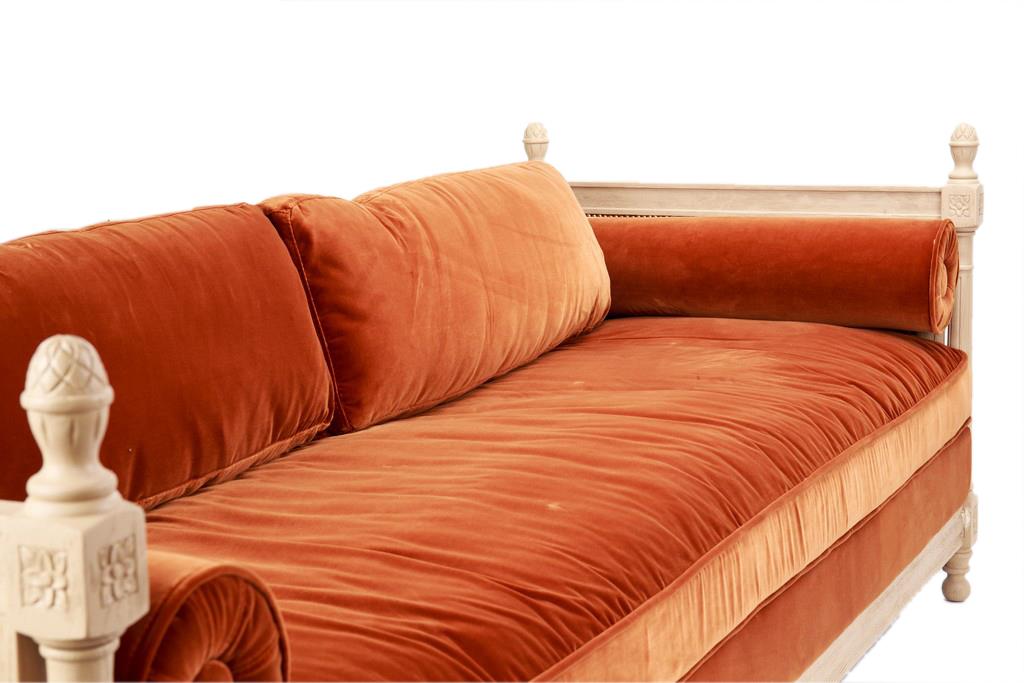 Sofa Christine 3 chỗ, màu cam