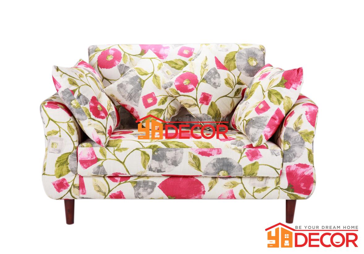 Sofa Audrey 2 chỗ, hoa đỏ