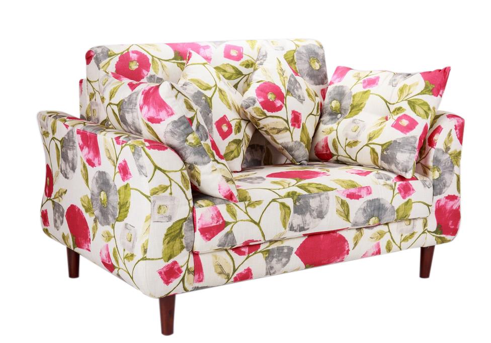 Sofa Audrey 2 chỗ, hoa đỏ