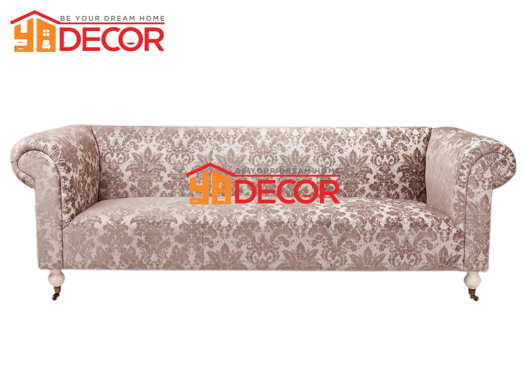 Sofa Sophie 3 chỗ, hoa xám