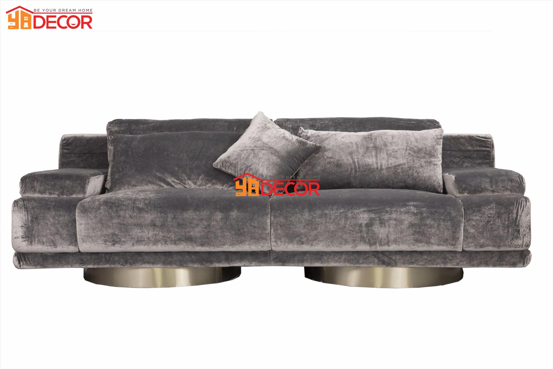 Sofa Carlotta 3 chỗ, xám