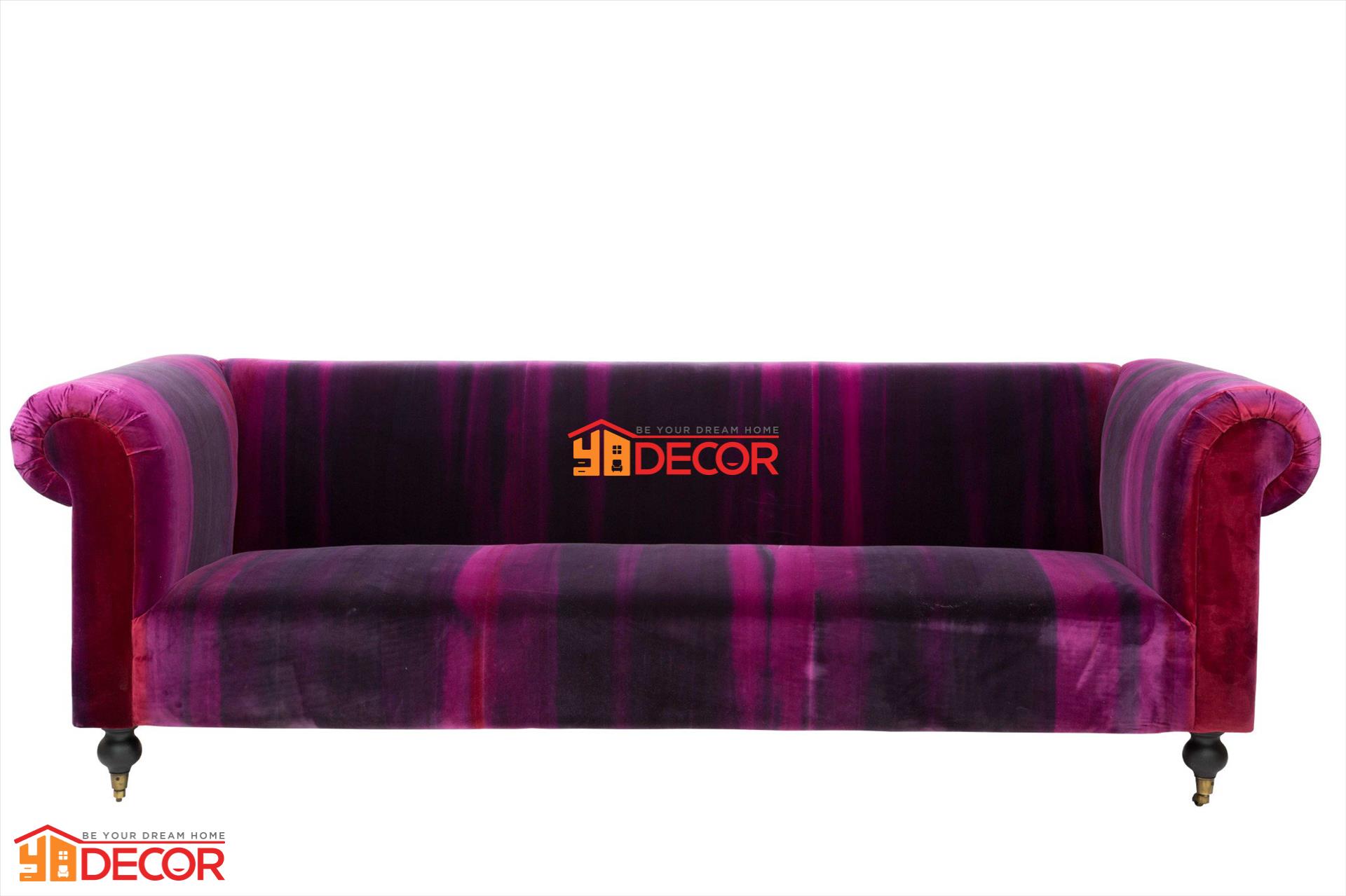 Sofa Sophie 3 chỗ, hồng tím