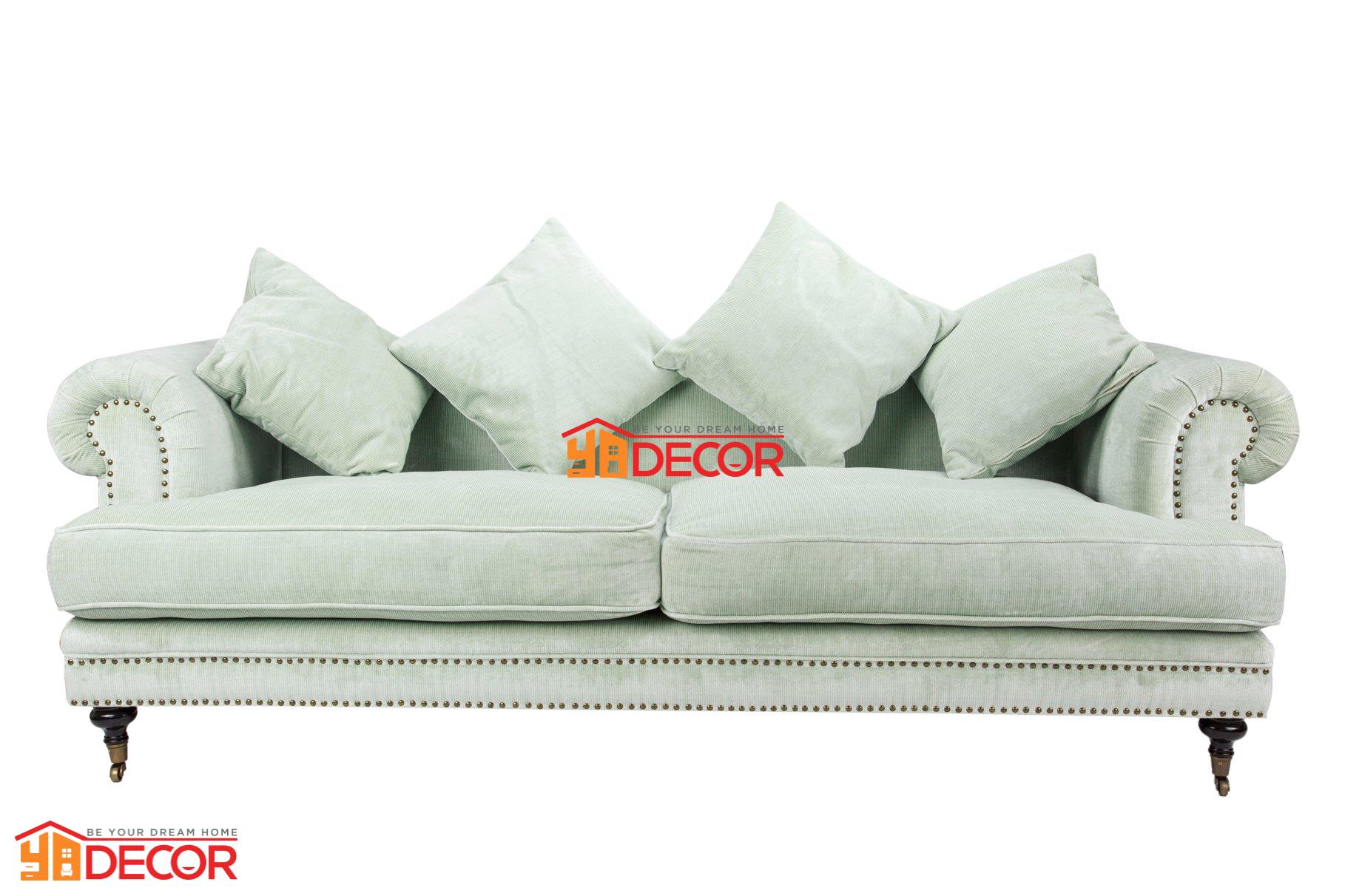 Sofa Claire 3 chỗ, bạc hà