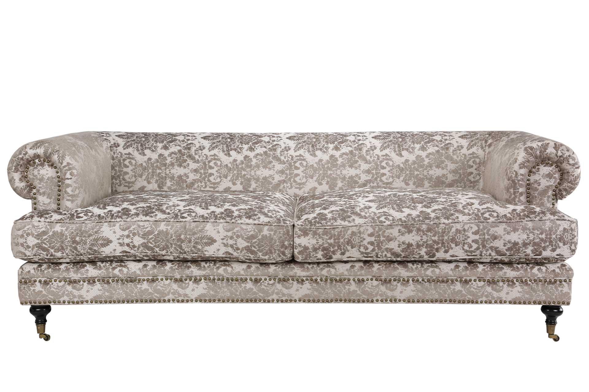 Sofa Claire 3 chỗ, hoa xám