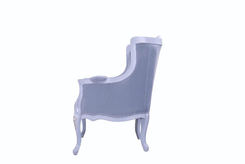 Sofa Frederic 2 chỗ, màu ghi xanh, vải nhung