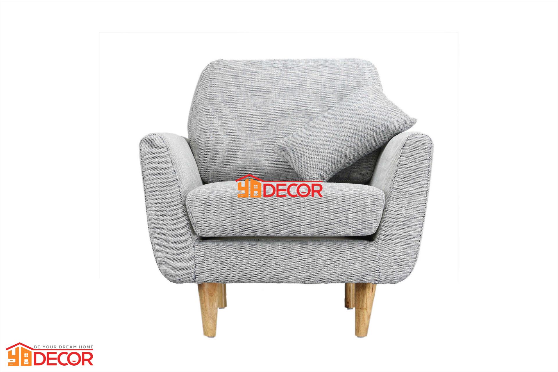 Sofa Hamza 1 chỗ, ghi xanh