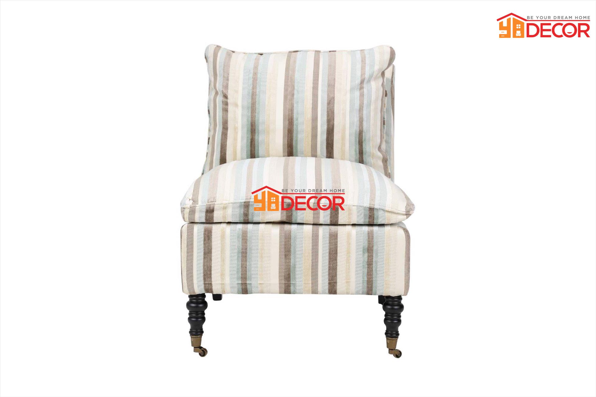 Sofa Charlote 1 chỗ, kẻ sọc