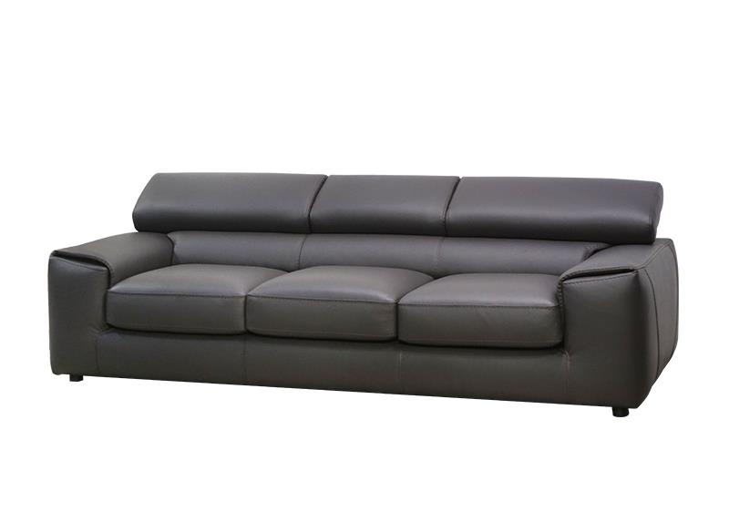 Sofa da Italia Gallery 3 chỗ, màu socola, 250x105x90