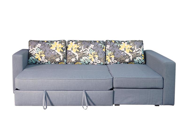 Sofa giường - góc, xanh xám