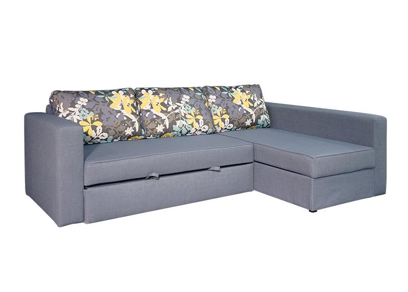 Sofa giường - góc, xanh xám